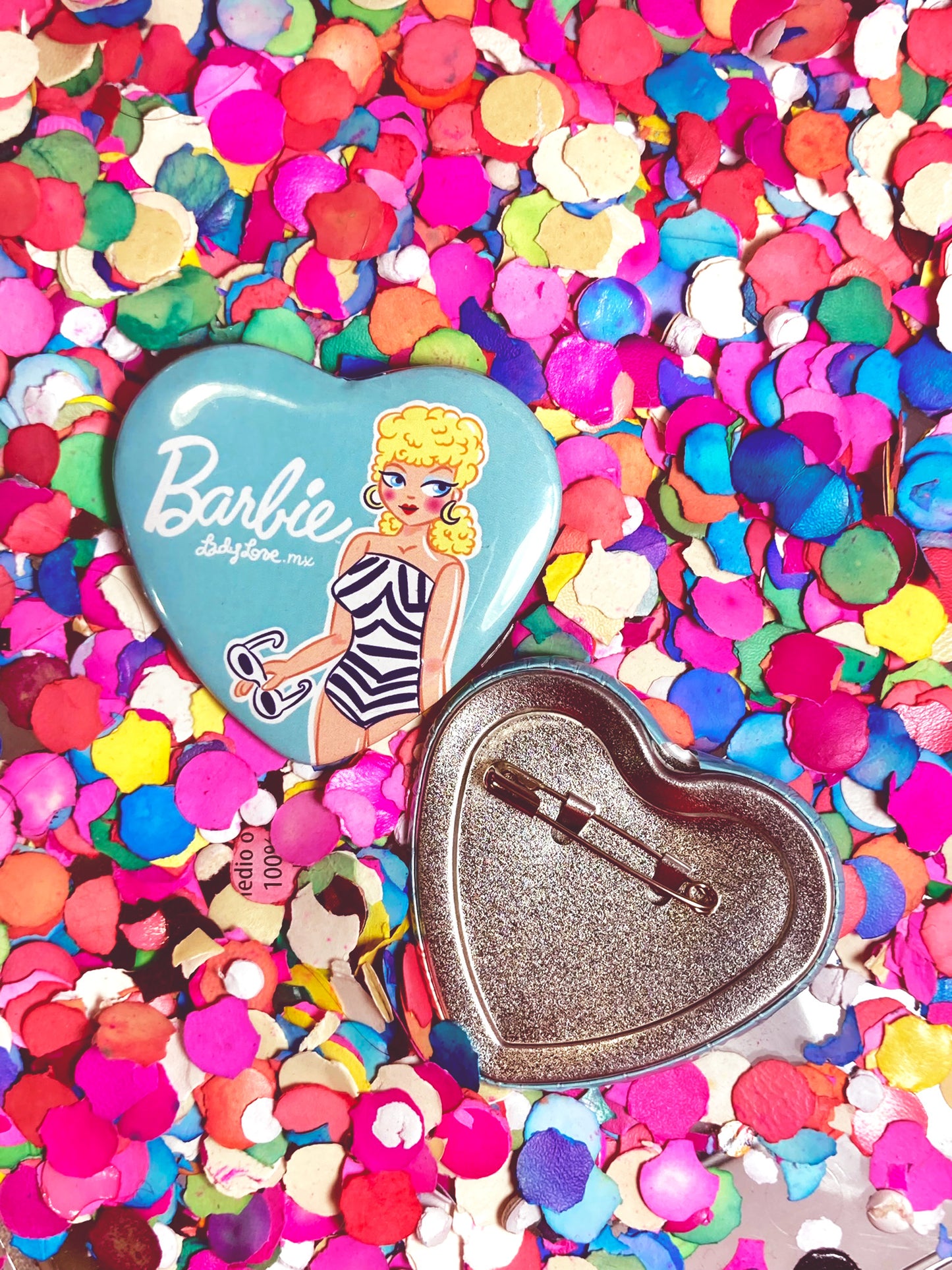 Botón Corazon Barbie
