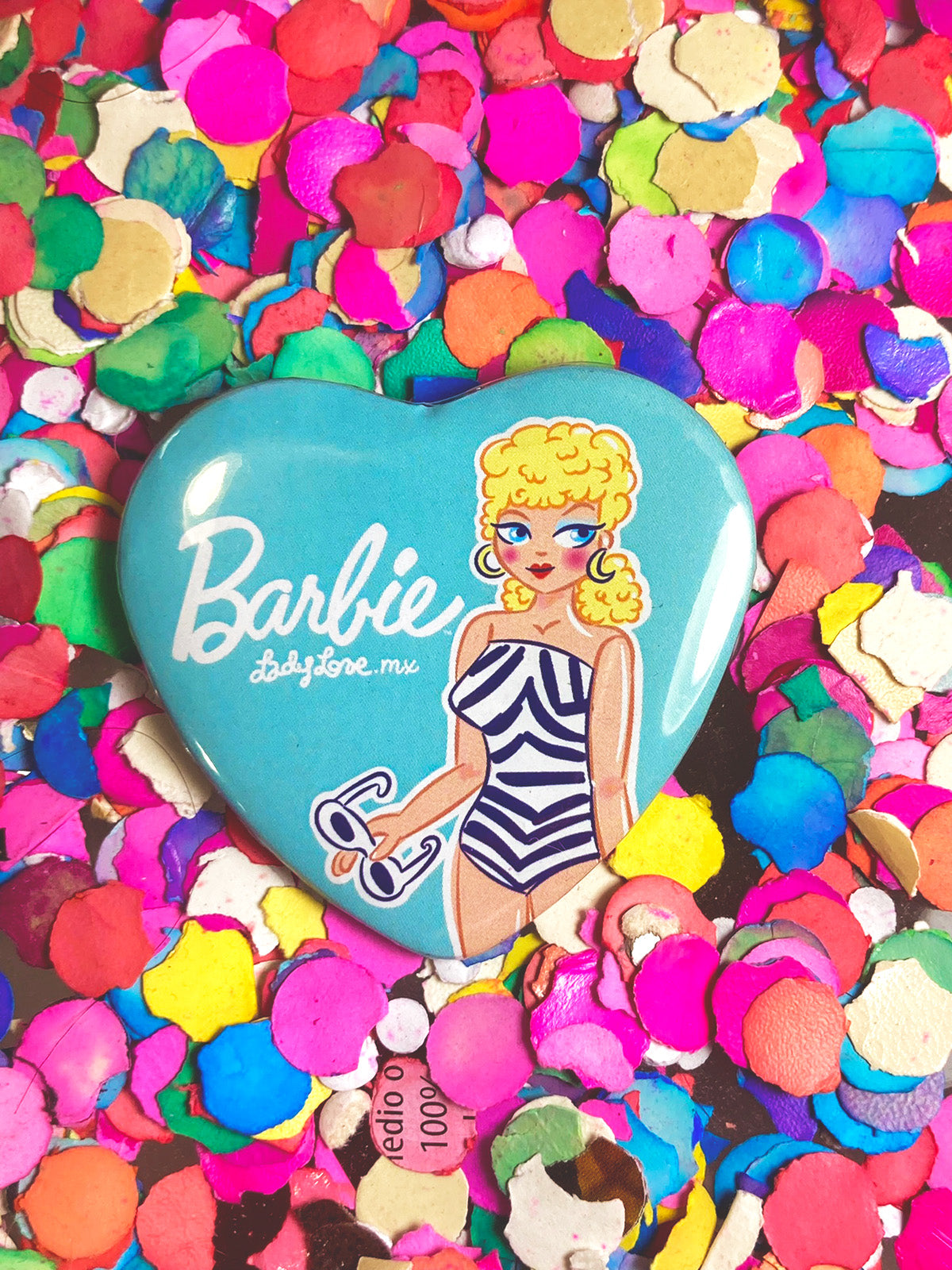 Botón Corazon Barbie