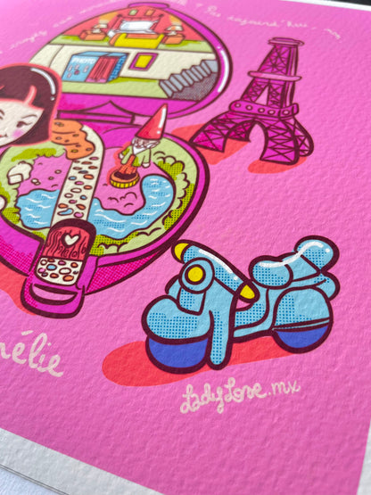 Giclée print mediano Amélie Polly Pocket