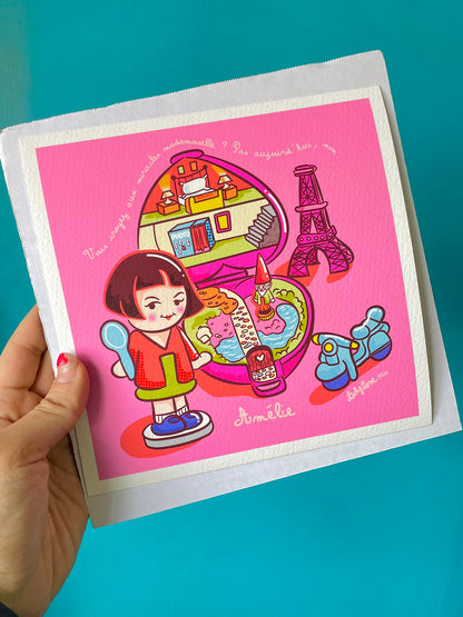 Giclée print mediano Amélie Polly Pocket